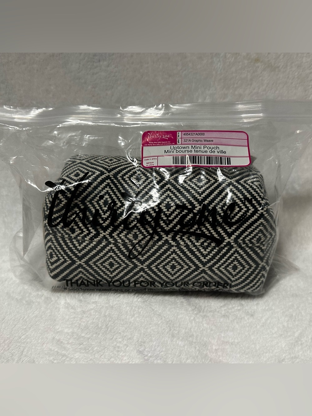 Jewel by Thirty-One Uptown Mini Pouch, Toiletry Bag, Makeup Case